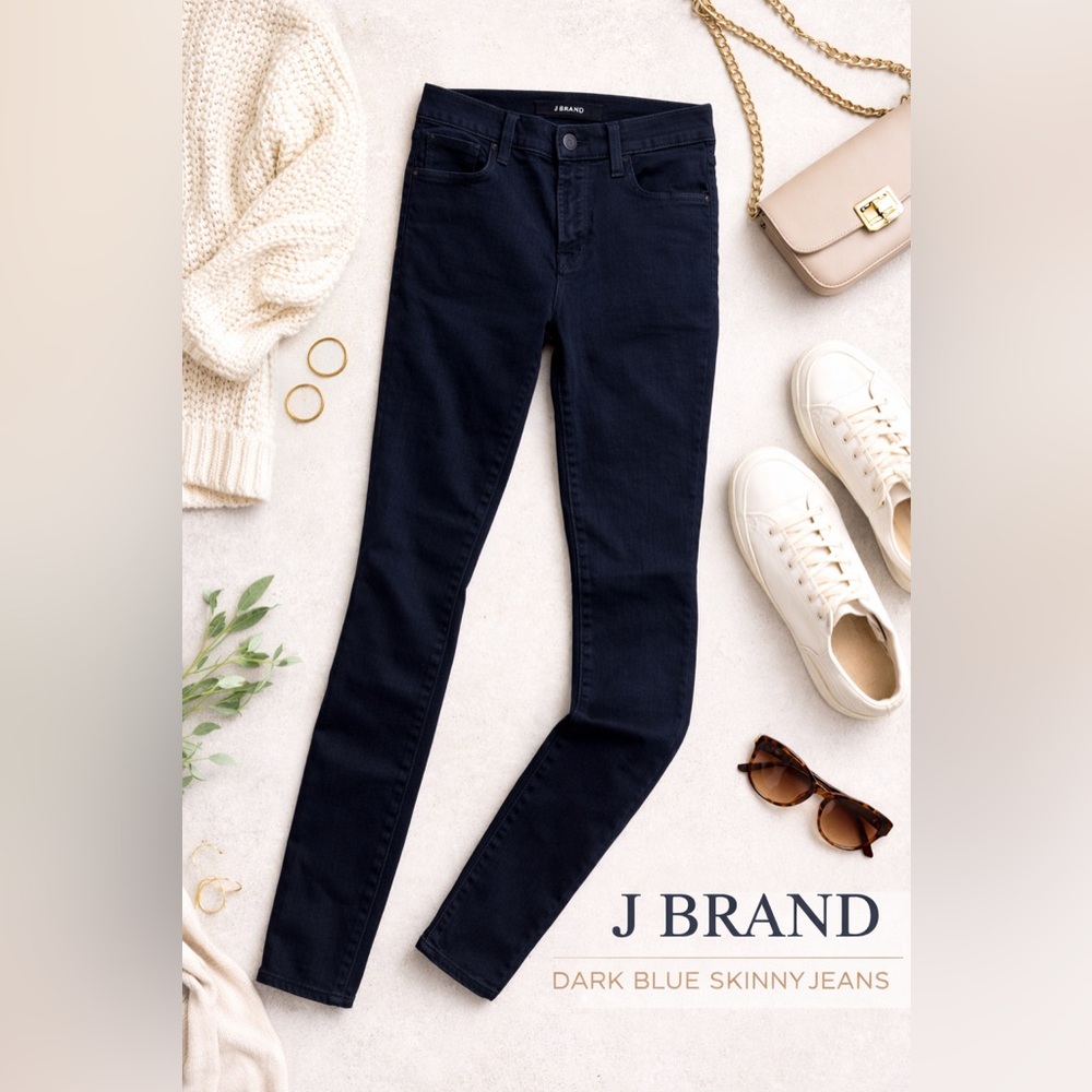 J Brand Dark Blue Skinny Jeans